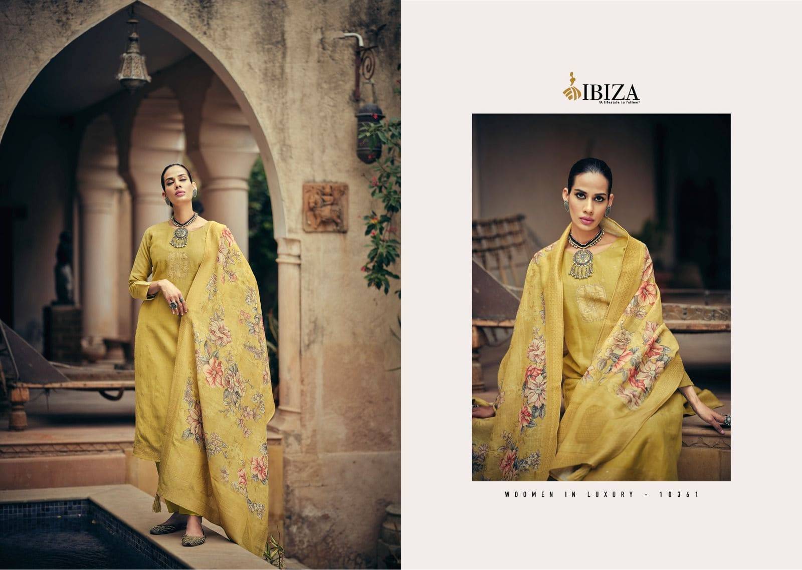 Ellena by Ibiza 10355 To 10362 Series Designer Festive Suits Beautiful Fancy Stylish Colorful Party Wear & Occasional Wear Digital print Dresses At Wholesale Price
